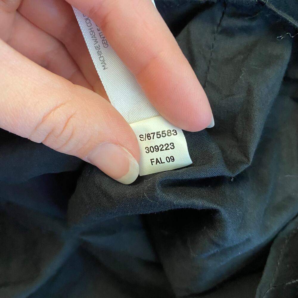 Old Navy Black Cotton Dress Women’s Small Empire Waist Knee Length Pockets - Picture 9 of 11